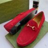 Gucci Men Suede Shoe - Red