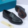 Steve Riots Men Leather Loafers Shoe - Black